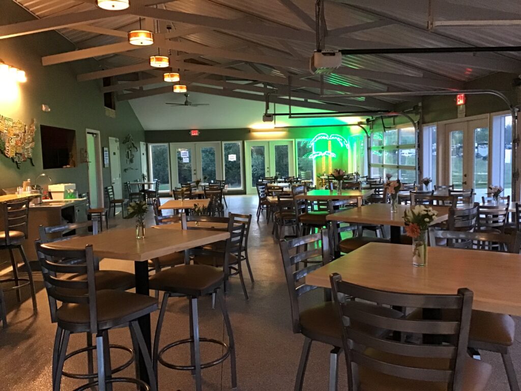 Inside view of main seating area at Dovetail Bar & Grill, a new American restaurant in Sister Bay WI